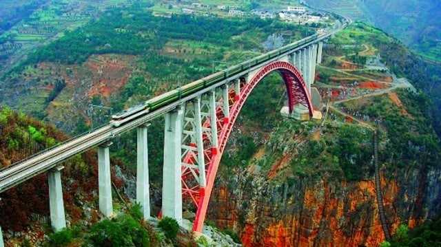 stunning railway bridge in india